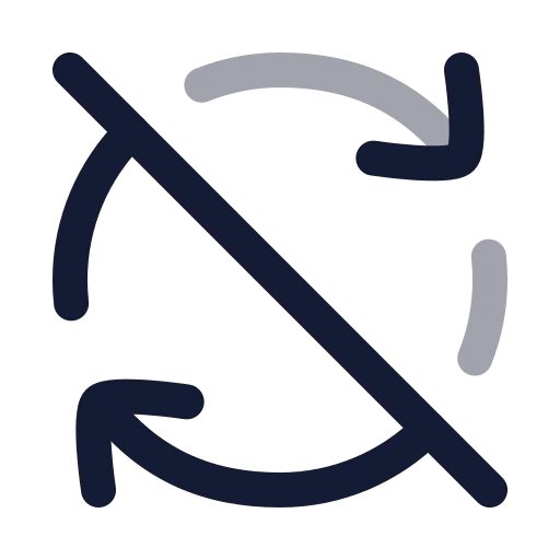Refresh Cw Off Icon in Twotone Rounded style