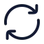 Refreshcw icon with stroke rounded style