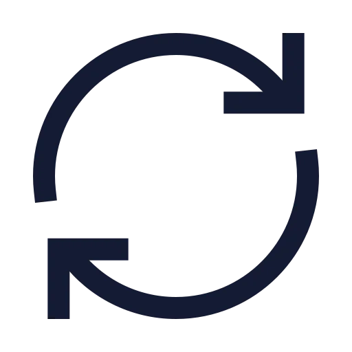 Refresh Cw Icon in Stroke Sharp style