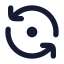 Refreshdot icon with solid rounded style