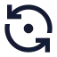 Refreshdot icon with solid sharp style