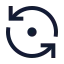 Refreshdot icon with stroke sharp style
