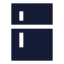 Refrigerator icon with solid sharp style