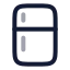 Refrigerator icon with twotone rounded style