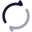 Reload icon with bulk rounded style