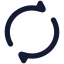 Reload icon with solid rounded style