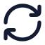 Reload icon with solid rounded style