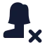 Removefemale icon with solid standard style