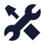Repair icon with solid sharp style