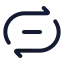 Repeatoff icon with stroke rounded style