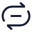 Repeatoff icon with stroke sharp style