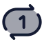 Repeatone icon with duotone rounded style