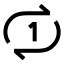 Repeatone icon with stroke sharp style