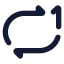 Repeatone icon with solid rounded style