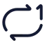 Repeatone icon with stroke rounded style