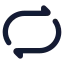 Repeat icon with solid rounded style