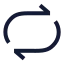 Repeat icon with stroke sharp style