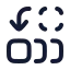 Replaceall icon with stroke rounded style