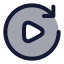 Replay icon with duotone rounded style