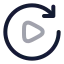 Replay icon with twotone rounded style