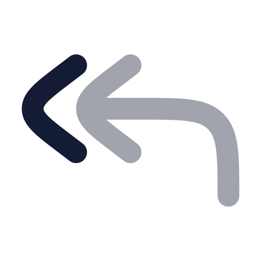 Reply All Icon in Bulk Rounded style