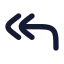 Replyall icon with solid rounded style