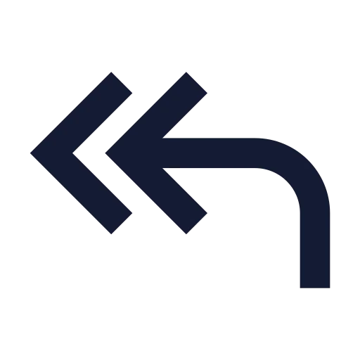Reply All Icon in Solid Sharp style