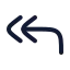 Replyall icon with stroke rounded style