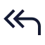 Replyall icon with stroke sharp style