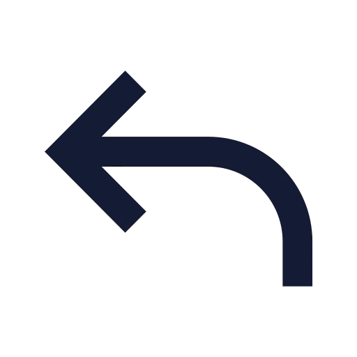 Reply Icon in Solid Sharp style