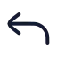 Reply icon with stroke rounded style