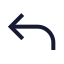 Reply icon with stroke sharp style