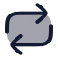 Repost icon with duotone rounded style