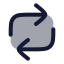 Repost icon with duotone rounded style