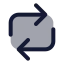 Repost icon with duotone standard style