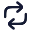 Repost icon with solid rounded style