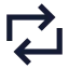 Repost icon with solid sharp style