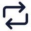 Repost icon with solid standard style