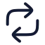 Repost icon with stroke rounded style