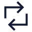 Repost icon with stroke sharp style