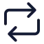 Repost icon with stroke standard style