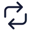 Repost icon with stroke standard style