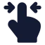 Resize icon with solid standard style