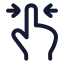 Resize icon with stroke rounded style