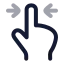 Resize icon with twotone rounded style
