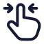 Resize icon with stroke rounded style