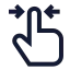 Resize icon with stroke sharp style