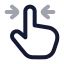 Resize icon with twotone rounded style