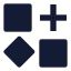 Resourcesadd icon with solid sharp style