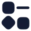 Resourcesremove icon with solid rounded style